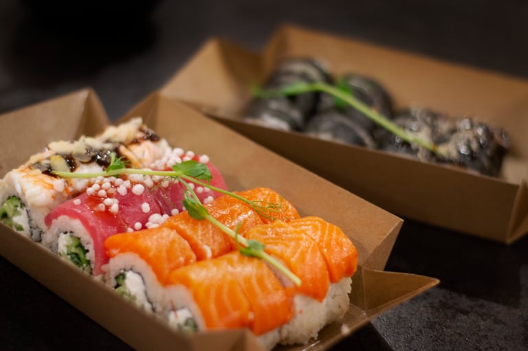Sushi i delivery box