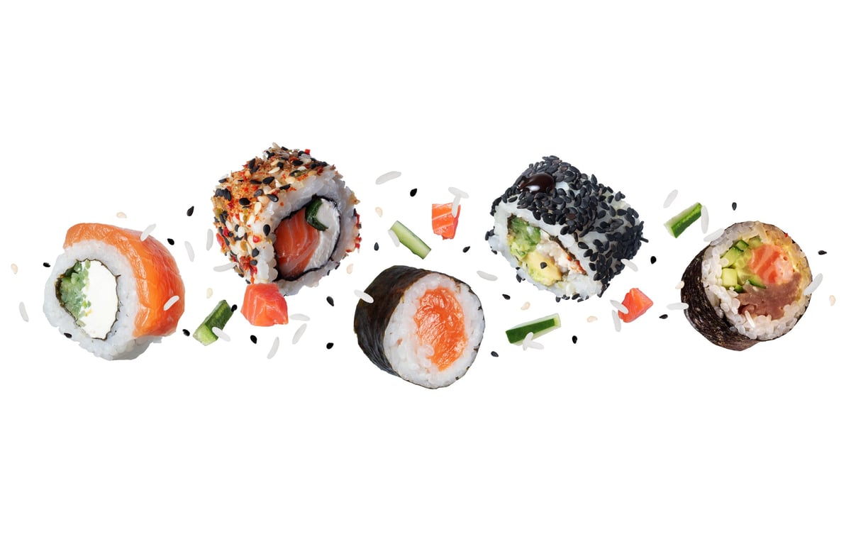 Tempura rolls i luften